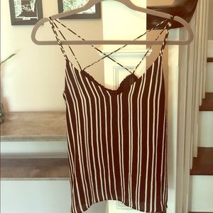 Black and white striped camisole